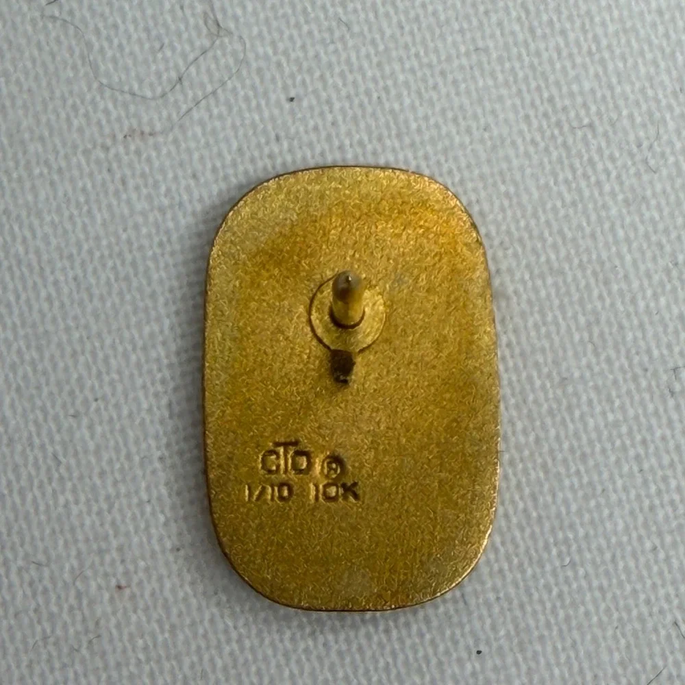 Vintage Sears 10 Year Service Award Pin 1/10 10K Gold Filled Employee Lapel